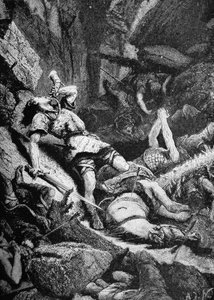 Die große Schlacht von Roncevalles von Unbekannter Künstler