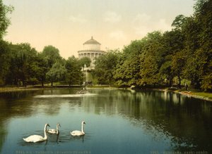 Der Sächsische Garten, Warschau, Russland (d.h. Warschau, Polen), ca. 1890-1900 von Unbekannter Künstler