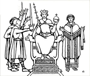 Die Krönung von König Harold Godwinson von Unbekannt