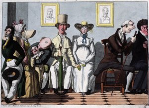 Das Wartezimmer des Arztes, die schwangere Frau, ca. 1850 von Unbekannter Künstler