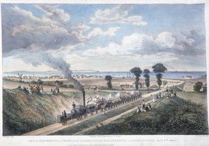 Die Eröffnung der Canterbury & Whitstable Railway, Kent, 3. Mai 1830
