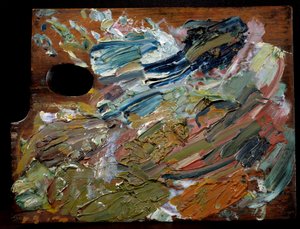 Die Palette des niederländischen Malers Vincent Van Gogh (1853-1890), 35 cm von Unbekannter Künstler