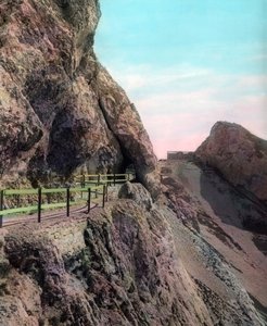 Der Weg zum Tomlishorn-Gipfel in der Schweiz, ca. 1910er von Unbekannter Künstler