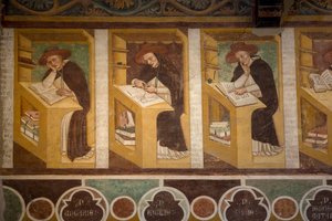 Tommaso Barisini, auch genannt Tommaso da Modena, 13. Jahrhundert, Fresko, St. Nicolò Kirche, Schiff, Treviso, Italien (Foto) von Unbekannt