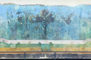 Triclinium des Hauses der Livia, Fresko, 20 - 10 v. Chr., Nationalmuseum von Rom (Museo Nazionale Romano), Rom, Italien