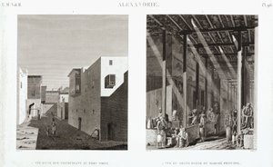 Zwei Ansichten von Alexandria, Ägypten, ca. 1798