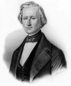 Urbain Jean Joseph Le Verrier (1811-1853) französischer Astronom und Direktor des Observatoriums in Paris, Gravur von Auguste Roy von Unbekannter Künstler