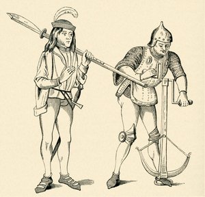 Knappe und Bogenschütze