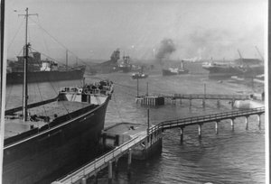 Blick auf den Blyth-Hafen