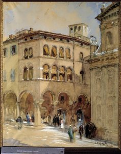 Ansicht von Modena. Aquarell von E. Cappelli. Museo Civico de Modena. von Unbekannter Künstler