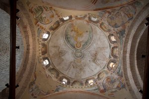 Ansicht des Freskos im Baptisterium, Kathedrale von St. Stephan, Concordia Saggitaria, Provinz Venedig, Venetien, Italien von Unbekannter Künstler