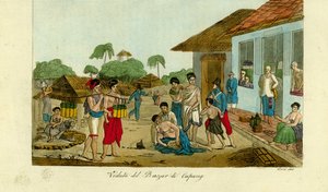 Ansicht des Marktes in Kupang, Timor von Unbekannt