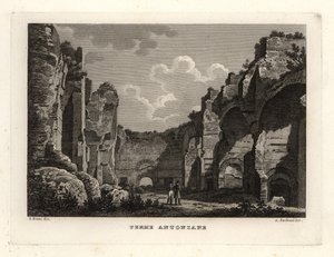 Ansicht der Ruinen der Caracalla-Thermen, Rom von Unbekannt