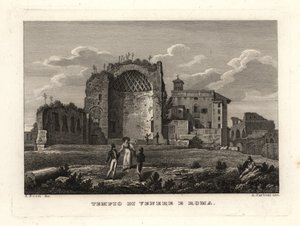 Ansicht der Ruinen des Tempels der Venus und Roma, Rom