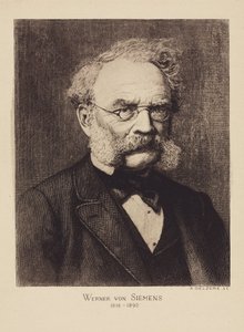 Werner von Siemens, deutscher Elektroingenieur und Erfinder, ca. 1880 von Unbekannter Künstler