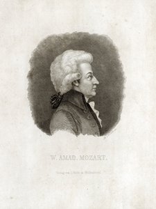 Wolfgang Amadeus Mozart Gravur. von Unbekannt