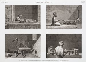 Wolle & Kammgarn, Weberei, Ägypten, ca. 1798 von Unbekannt
