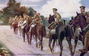 Erster Weltkrieg: Englische Husaren an der Front von Unbekannter Künstler