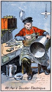 Elektrischer Lötkolben, frühes 20. Jahrhundert (Illustration)