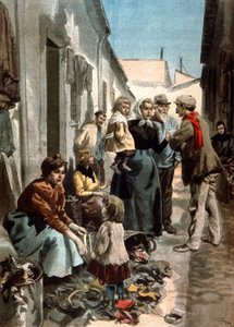 Lumpensammler in Paris, ca. 1900 (Illustration)