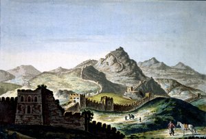 Die Große Mauer von China, ca. 1820 von Unbekannter Künstler
