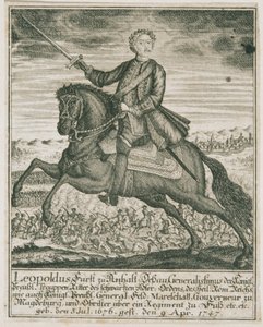 Der preußische Heerführer Leopold I. Fürst von Anhalt-Dessau von Unbekannter Stecher