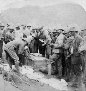 Weihnachtsgeschenke von zu Hause, an die Truppen mit Methuen am Modder River, Südafrika, 1900