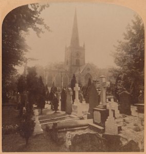 Kirche in Stratford-on-Avon, England - wo die sterblichen Überreste von Shakespeare liegen, 1900