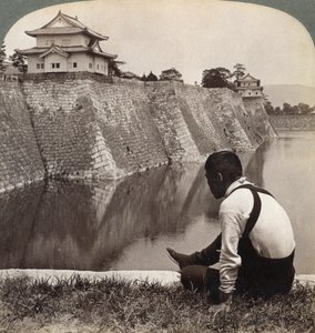 Feudales Schloss der stolzen Shogune, Osaka, Japan, 1904