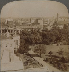 Vom Marineministerium...vorbei am Weißen Haus und dem Finanzministerium, zum Kapitol, Washington, USA, 1902
