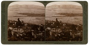 Gideons Schlachtfeld und der Hügel von Moreh, nördlich von Jesreel, Palästina, 1900 von Underwood and Underwood