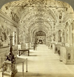 Innenraum der Vatikanischen Bibliothek, Rom, Italien von Underwood and Underwood