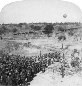 Lord Roberts Infanterie überquert den Zand River, Südafrika, 1900