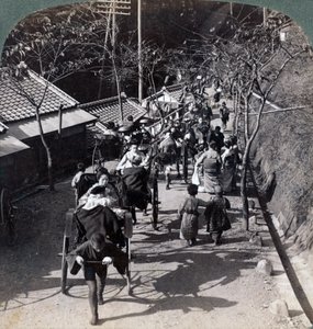 Reiten zum Daijingu-Tempel, für das Shinto-Fest der Verehrung der Sonnengöttin, Yokohama, Japan, 1904