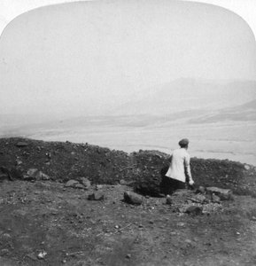 Spion Kop, aus einem Buren-Graben auf Krantz Kloot, Südafrika, 1901