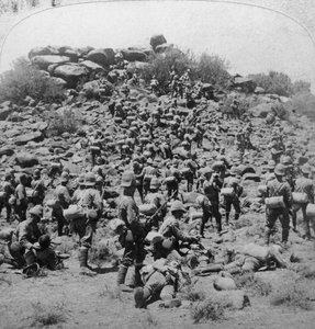 Erstürmung des Boer-Kopjes durch die Suffolks bei Colesberg, Südafrika, Burenkrieg, 1900