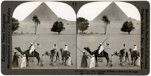 Die Große Pyramide von Gizeh, Ägypten, 1905 von Underwood and Underwood