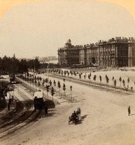 Der kaiserliche Winterpalast vom Newski-Prospekt, St. Petersburg, Russland, 1897