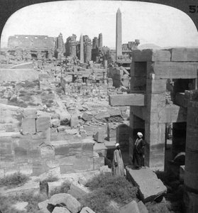 Die gesamte Länge des gigantischen Tempels von Karnak, Theben, Ägypten, 1905