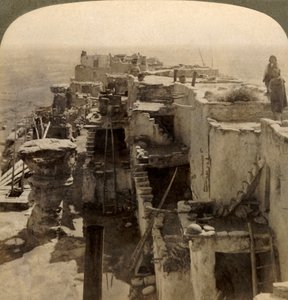 Wolpi... ein Häuptling der geheimnisvollen Moki-Rasse, Klippenbewohner, Arizona, USA, 1901 von Underwood and Underwood