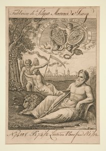Klassische Figuren in Landschaft von Unknown