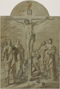 Kreuzigung mit Heiligen von Unknown