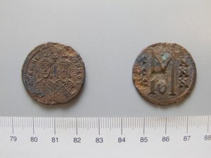 Follis (40 Nummi) von Michael II; Theophilus I aus Unbekannt