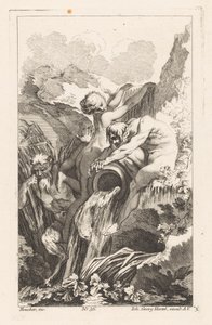 Brunnen mit Mann, Frau und Satyr von Unknown