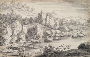 Landschaft mit Tobit und Engel von Unknown