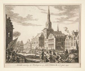 Misslungener Anschlag der Wiedertäufer auf Amsterdam von Unknown