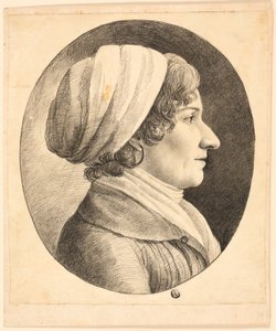 Profilbüste einer Frau mit Mütze