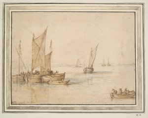 Segelboote vor Anker in ruhigem Wasser