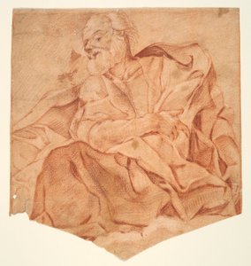 Sitzende männliche Figur mit Bart von Unknown