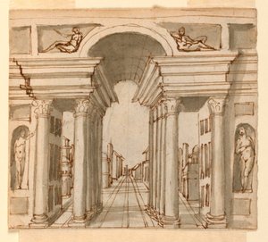 Bühnenbild: Architektonische Perspektive